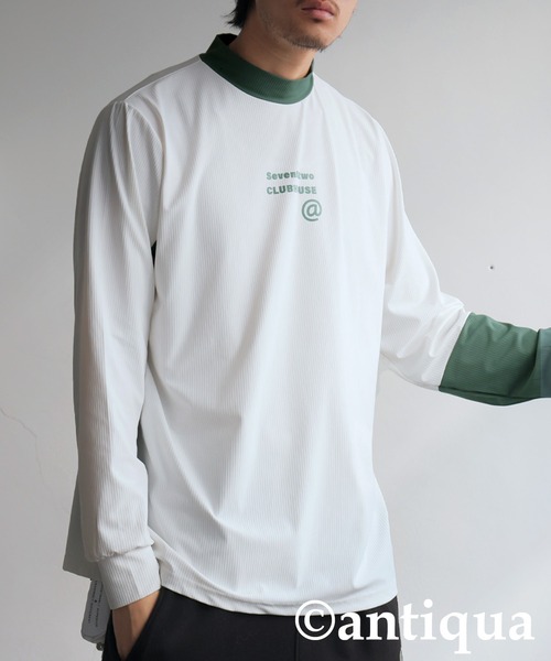 トップス Tica Tica antiqua（アンティカ） tシャツ 「STCH」リブカラー配色トップス