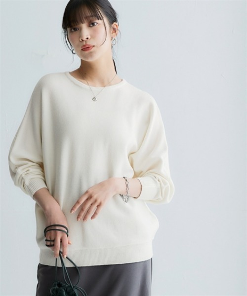 ニッセン（nissen） ニット セーター 洗えるボートネックドルマン