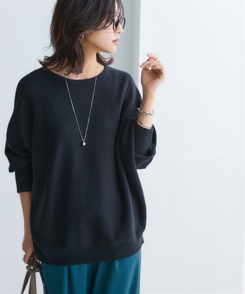 ニッセン（nissen） ニット セーター 洗えるボートネックドルマン