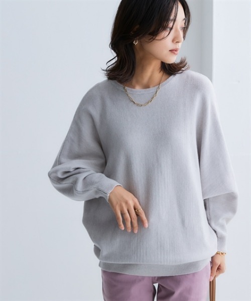 ニッセン（nissen） ニット セーター 洗えるボートネックドルマン