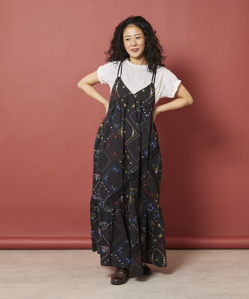 Freada レーヨン花柄プリントワンピース Freada（フリーダ）の「Freada/フリーダ インドレーヨン花柄