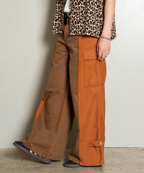 Forte ワイドパンツ ジーンズ メンズ : ZOZOTOWN Yahoo!店 - 通販 【Wrangler×Forte】カーゴデニムパンツ