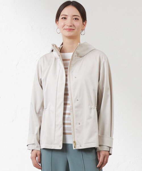 AMACA（アマカ） トレンチコート コート リモンタサテンショートコート  