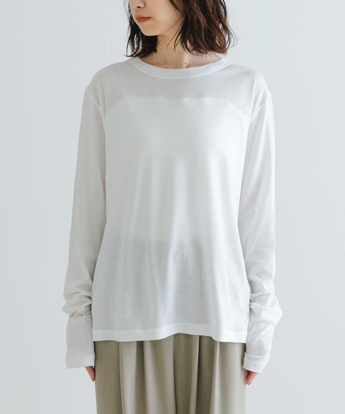 tシャツ HAKUJI　Cellulose cotton Long-Sleeve Pullover レディース HAKUJI tシャツ HAKUJI Cellulose cotton Long-Sleeve Pullover