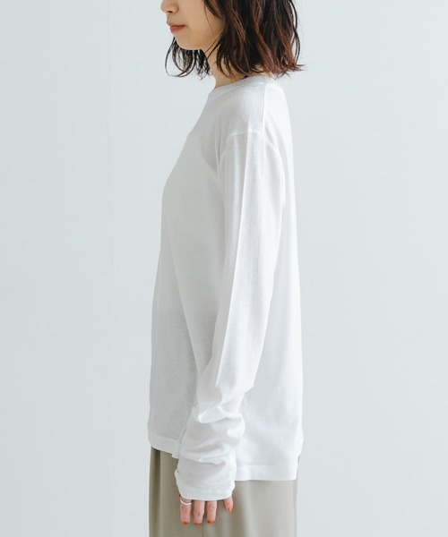 tシャツ HAKUJI　Cellulose cotton Long-Sleeve Pullover レディース HAKUJI tシャツ HAKUJI Cellulose cotton Long-Sleeve Pullover