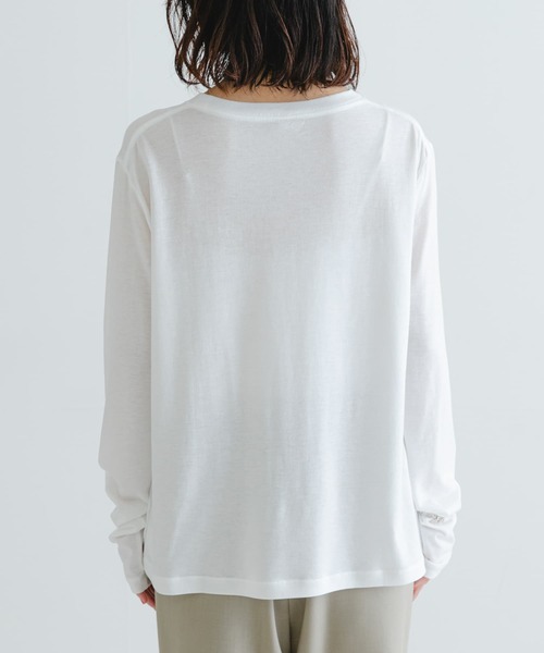 HAKUJI tシャツ HAKUJI Cellulose cotton Long-Sleeve Pullover