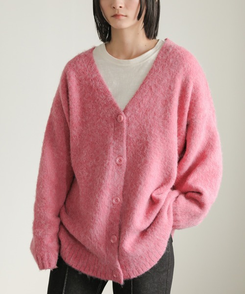 select MOCA（セレクトモカ） ニットカーディガン FREE ピンク