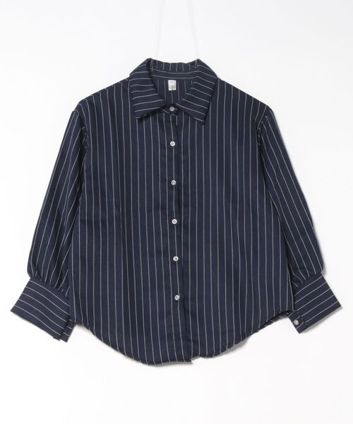 BLANC FICELLE ブラウス シャツ ピンストライプ シャツ レディース