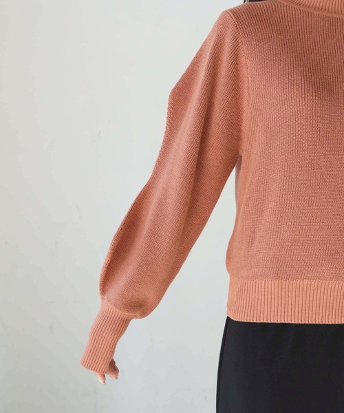 「HER CLOSET」 長袖ニット M ライトブルー レディース_画像2