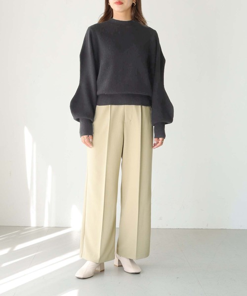 「HER CLOSET」 長袖ニット M ライトブルー レディース_画像5