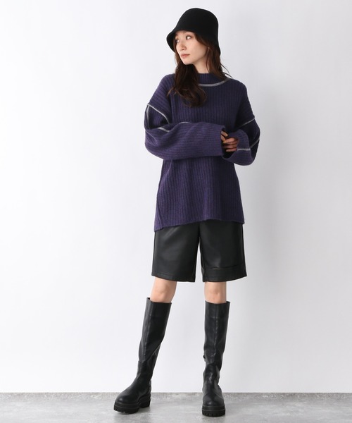 「JEANASIS」 長袖ニット FREE グレー レディース_画像5