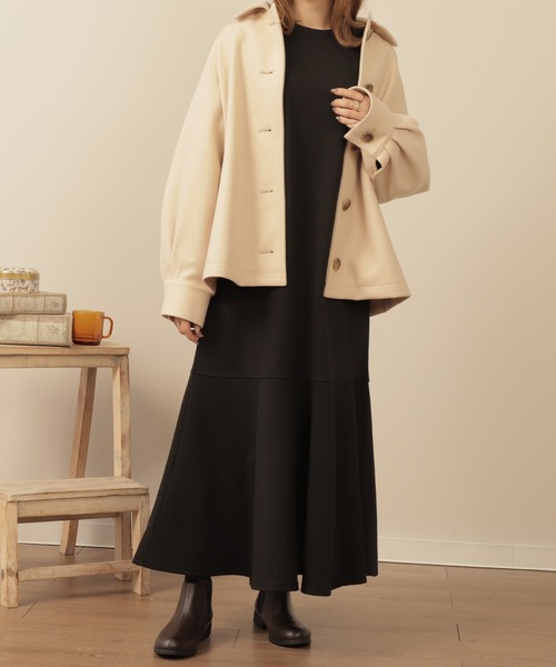 「mil」 ステンカラーコート S キャメル レディース_画像3