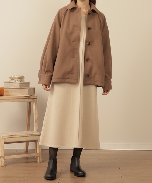 「mil」 ステンカラーコート S キャメル レディース_画像6