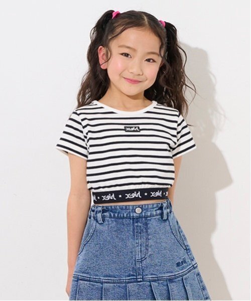 すぐ届く☆X-girl ベビーTシャツ ロゴ 旬な着こなしに◎ X-girl tシャツ LOGO AND NUMBER S/S BABY TEE レディース