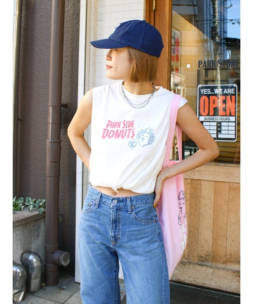 Ungrid PARK SIDE DONUTS 別注ロゴタンクトップ セール】PARK SIDE DONUTS別注ロゴタンクトップ（タンクトップ