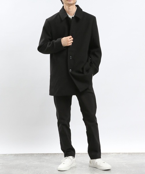 「GLOBAL WORK Smile Seed Store」 ステンカラーコート MEDIUM ネイビー メンズ_画像2