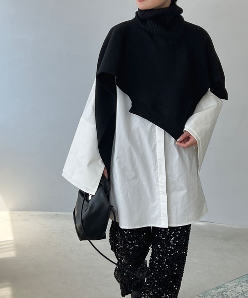 「chuclla」 タートルネックニット FREE グレー レディース_画像2