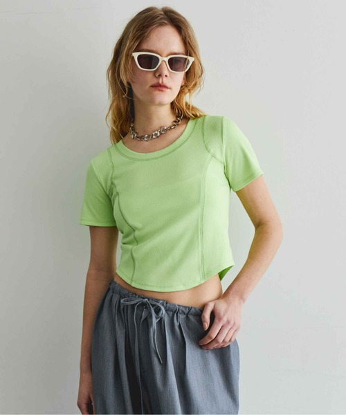 tシャツ Bicolor Stitch Compact T-shirt/バイカラーステッチコンパクトTシャツ「MAISON SPECIAL/メゾンスペ