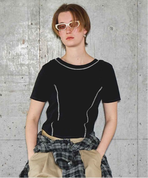 tシャツ Bicolor Stitch Compact T-shirt/バイカラーステッチコンパクトTシャツ「MAISON SPECIAL/メゾンスペ MAISON SPECIAL tシャツ Bicolor Stitch Compact T-shirt/バイ