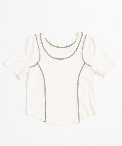 MAISON SPECIAL tシャツ Bicolor Stitch Compact T-shirt/バイ