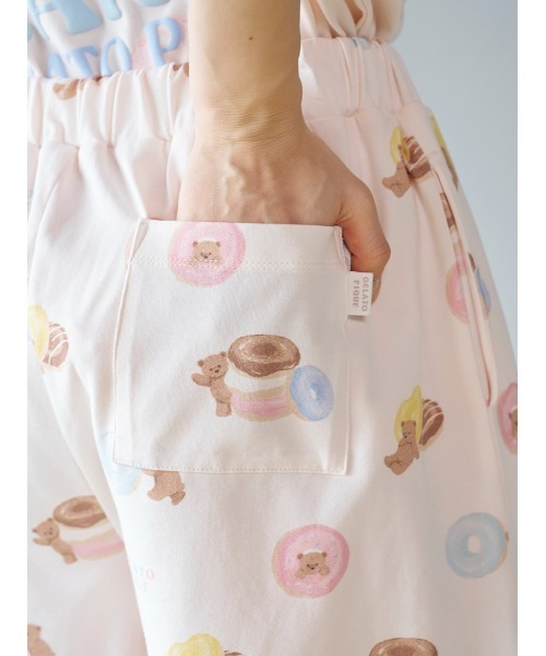 gelato pique パジャマ ルームウェア ドーナツベア柄ショート