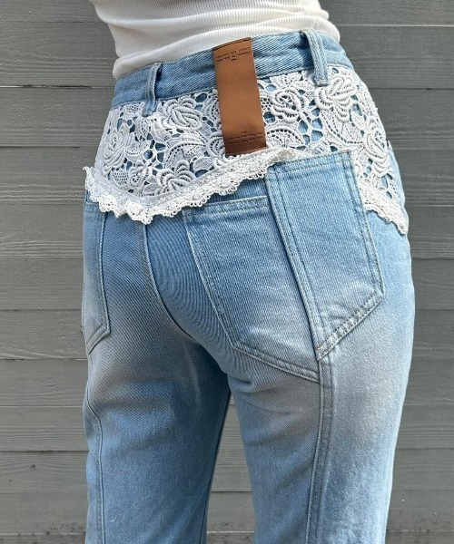 rokh ジーンズ デニム デニムパンツ DENIM PANTS WITH LACE