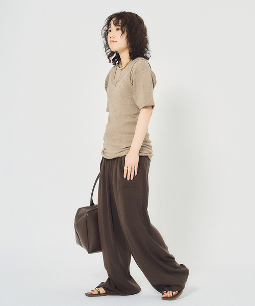 FRAMeWORK GICIPI/ジチピ GRONGO Tシャツ ベージュ GICIPI/ジチピ GRONGO（Tシャツ/カットソー）｜FRAMeWORK