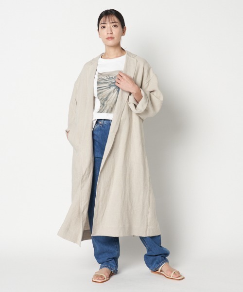 【お値下げ】美品　HELIOPOLE エリオポール　 コート　アウター　36 HELIOPOLE 「HELIOPOLE」 コート 36 ネイビー レディース