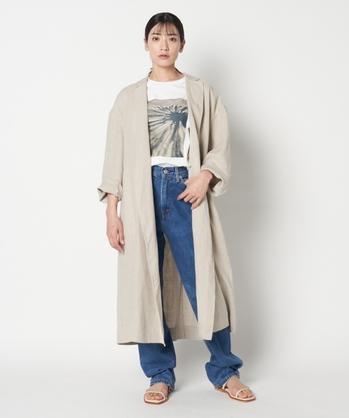 【お値下げ】美品　HELIOPOLE エリオポール　 コート　アウター　36 HELIOPOLE 「HELIOPOLE」 コート 36 ネイビー レディース
