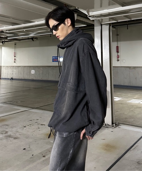 ピグメント加工ジップパーカー 【SETUP着用可能】（パーカー