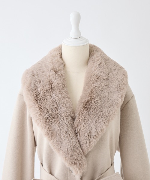 「one after another NICE CLAUP」 チェスターコート SMALL モカ レディース_画像3