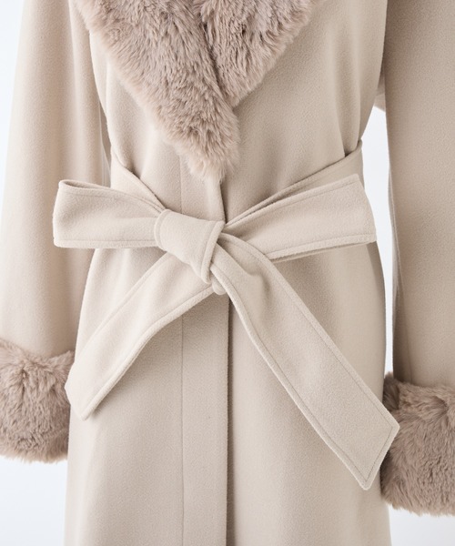 「one after another NICE CLAUP」 チェスターコート SMALL モカ レディース_画像4