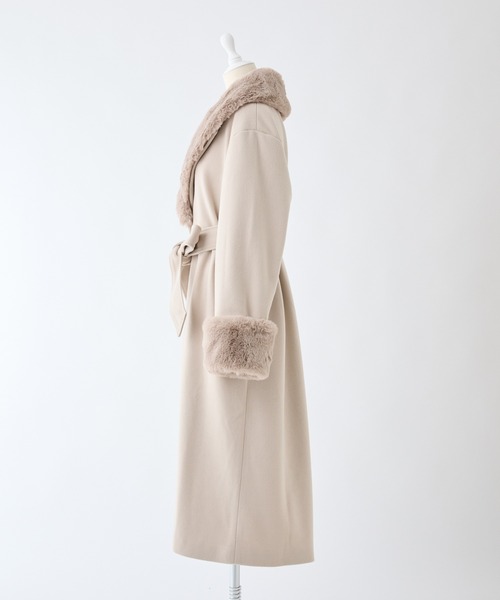 「one after another NICE CLAUP」 チェスターコート SMALL モカ レディース_画像9