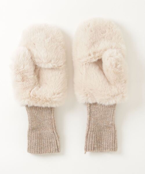 「Ray BEAMS」 手袋 ONE SIZE ナチュラル レディース_画像2