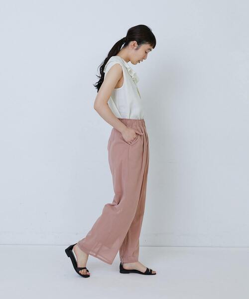 LOISIR パンツ 「MTサイズ有り」コットンレイヤードパンツ