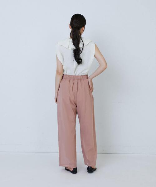 定価3.2万円 未使用 LOISIR コットンレイヤードパンツ(黒) LOISIR パンツ 「MTサイズ有り」コットンレイヤードパンツ