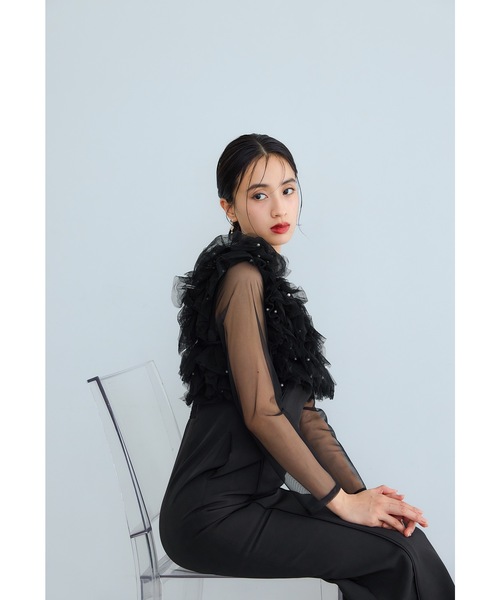 【ANDRESD】 niana パールビスチェドレス 2点セット niana（ニアナ） ドレス パールビスチェドレス 2点セット チュール