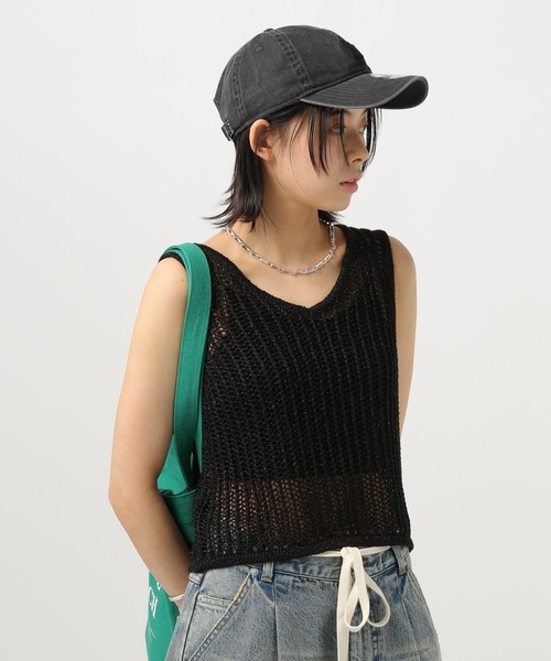 BAYFLOW ベスト ジレ 「レイヤードに」メッシュラメニットベスト