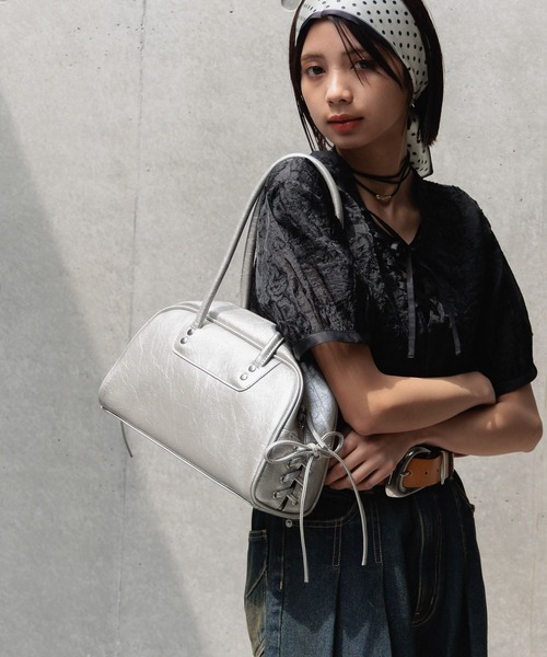 ZARA ショルダーバッグ レースアップ - メルカリ