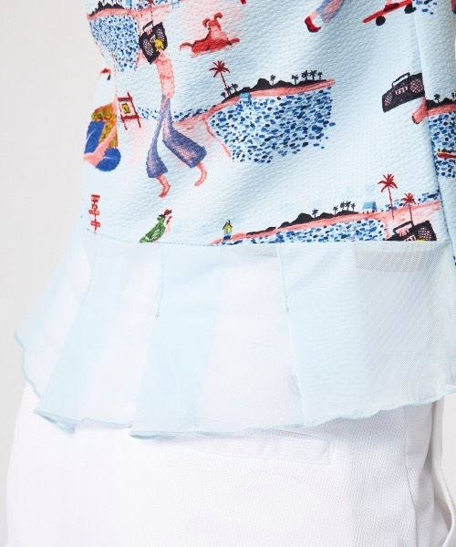 ブラウス シャツ 「Loudmouth/ラウドマウス」レディースニットサッカーノースリーブシャツ　ゴルフ レディース ブラウス シャツ 「Loudmouth/ラウドマウス」レディースニット