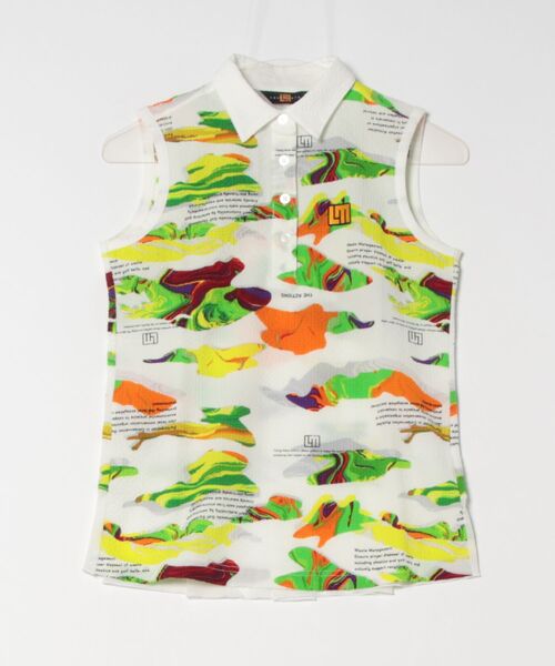 ブラウス シャツ 「Loudmouth/ラウドマウス」レディースニットサッカーノースリーブシャツ　ゴルフ レディース ブラウス シャツ 「Loudmouth/ラウドマウス」レディースニット