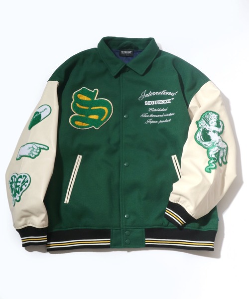 Salong hameu」 スタジャン X-LARGE グリーン メンズ : ZOZOTOWN Yahoo