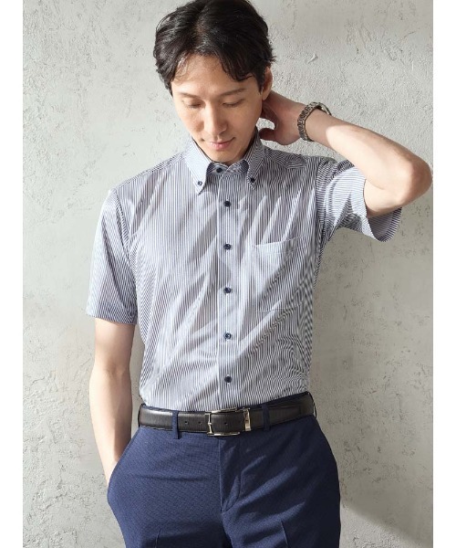パーフェクトスーツファクトリー Perfect Suit FActory 【冷感】コットン襟デザイントップス （オフホワイト） パーフェクトスーツファクトリー Perfect Suit FActory 【冷感