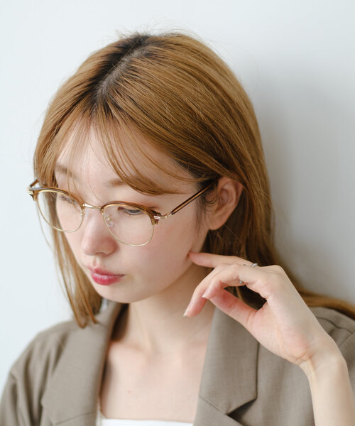 Kastane（カスタネ） 伊達メガネ メガネ 眼鏡 ハーフリムメガネ