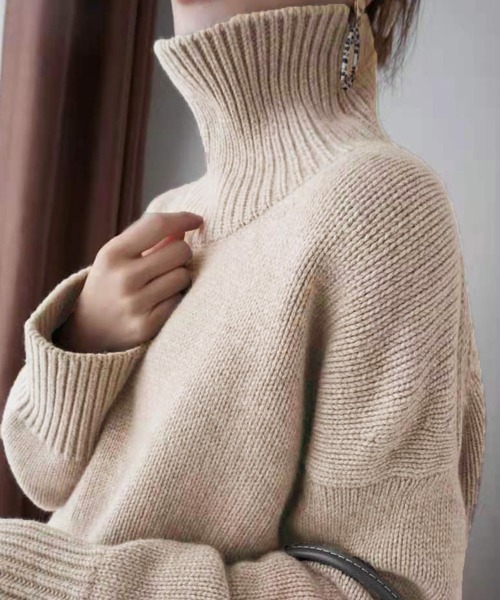 「Girly Doll」 「Doula Doula」タートルネックニット F ベージュ レディース_画像5