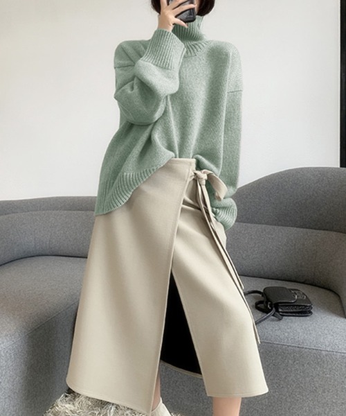 「Girly Doll」 「Doula Doula」タートルネックニット F ベージュ レディース_画像8