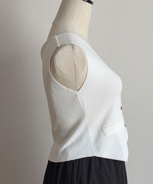 ベスト ジレ ニットベスト lap レディース ワンフォークロージング 1111clothing ニットベスト メンズ