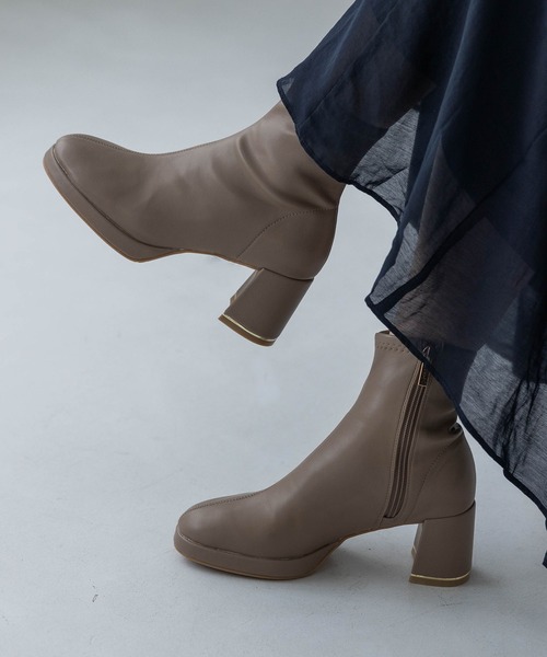 ペリーコ スエードブーツ ホワイト size37 日本サイズで約23.5cm相当 SHISEI シセイ 24014S サイドゴアブーツ SQUARE SIDE GORE BOOTS
