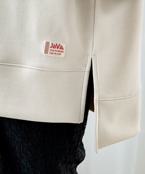 「Java」 長袖カットソー MEDIUM グレイッシュブルー レディース