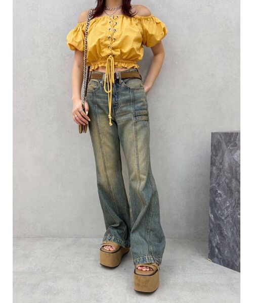 EVRIS トップス EVRIS（エヴリス） tシャツ レースコンビオフショルトップス